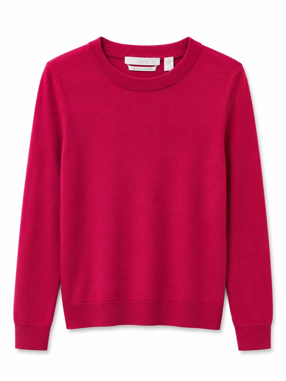 Boss Merino Sweater in Vibrant Pink